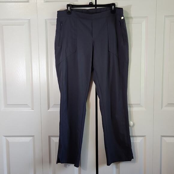 Grey's Anatomy Women's Charcoal Gray Elastic Tie Waistband Scrub Pants Size LG - Picture 1 of 12